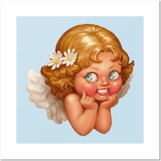 Sweet Daisies Cherub Posters and Art